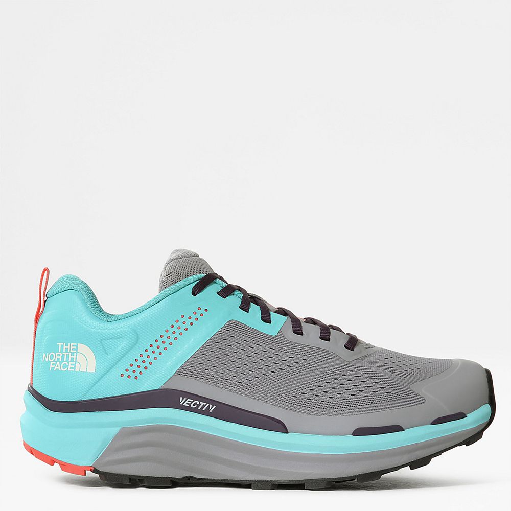 The North Face Trail Running Shoes Womens Australia - The North Face Vectiv Enduris Grey / Turquoise